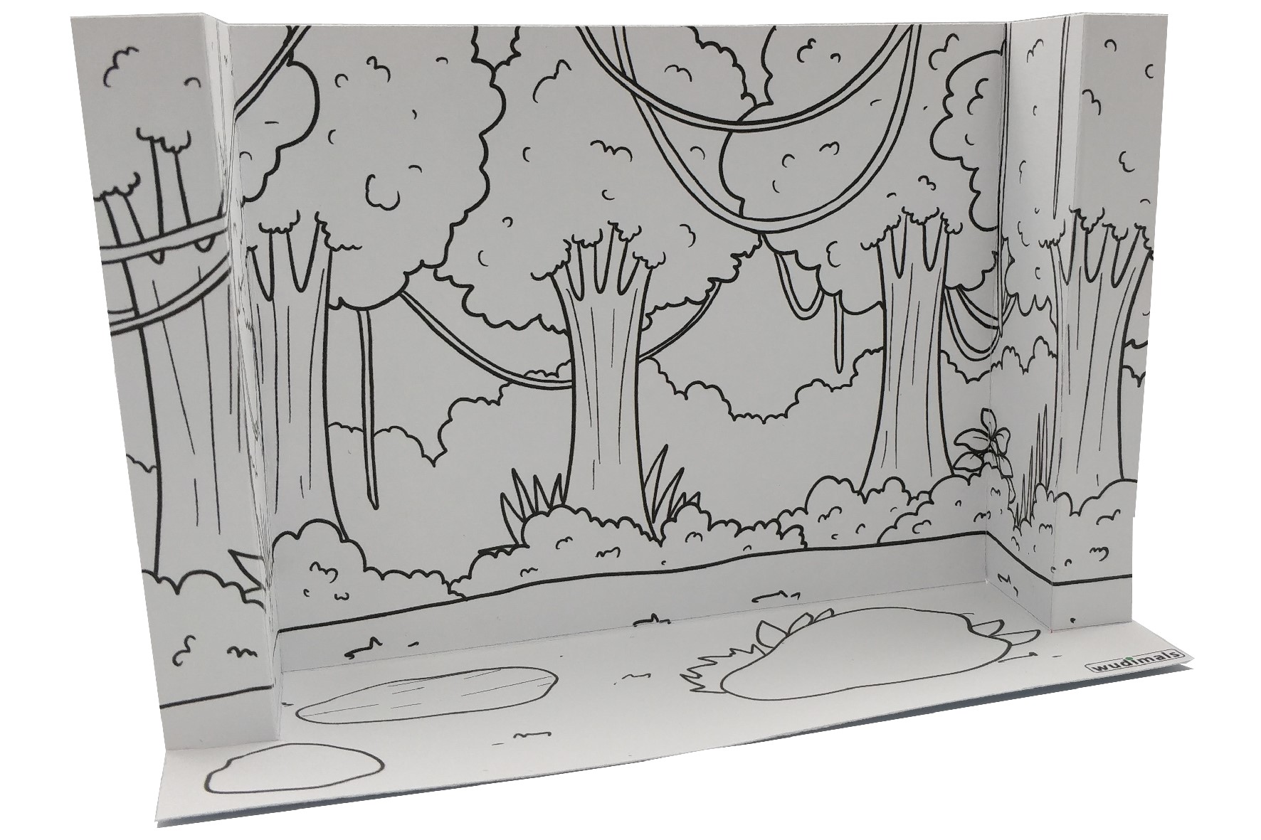 JUNGLE HABITAT - 3D DIORAMA (B/W)