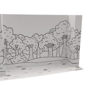 FOREST & FIELD HABITAT - 3D DIORAMA (B/W)